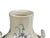 1960s Vintage Fade Gray White Pale Blue Floral Graphic Ceramic Vase For Sale - Image 5 of 11