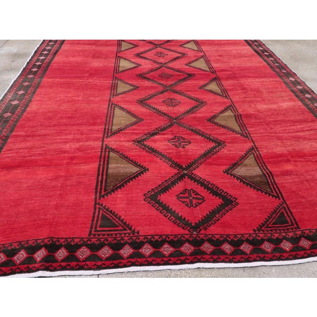 Red Galerie Shabab Collection Mid-20th Century Turkish Anatolian Tribal Carpet For Sale - Image 8 of 10