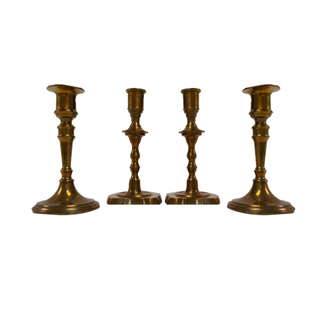 Vintage Danish Malm Candleholders, 1950s, Set of 4 For Sale