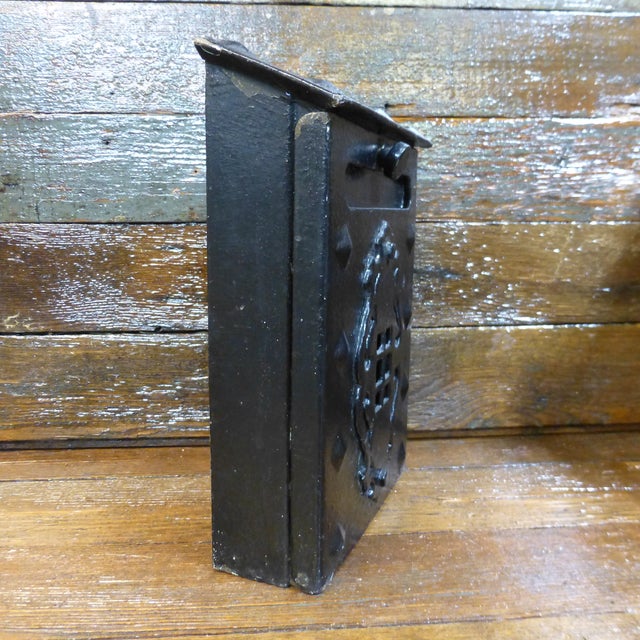Vintage Black Cast Iron House Wall Mount Mailbox Chairish