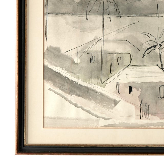 Pair of Mid Century Bermudian Watercolors by Alfred Birdsey For Sale - Image 10 of 12