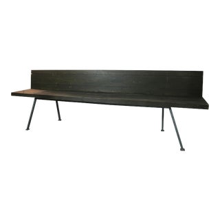 Stained Pine and Steel Bench by Dom Hans van der Laan, 1965 For Sale