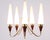 5-Arm Chandelier in Brass and Teak with Opal Glass by Bent Karlby for Lyfa 1960s For Sale - Image 6 of 13