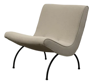 Milo Baughman Scoop Chair - Iron Base - Thayer Coggin Circa 1960s
