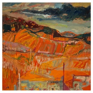 Jean Krillé, Landscape 102, Oil on Masonite, 1985 For Sale