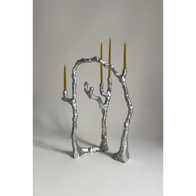Route Candleholder 02.01 in Cast Aluminium by Sofia Karnukaeva For Sale - Image 6 of 8