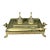 Antique Embossed Brass Double Inkwell For Sale