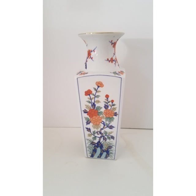 Andrea Sadek Japanese Floral Hand Painted Porcelain Vase For Sale In Phoenix - Image 6 of 6