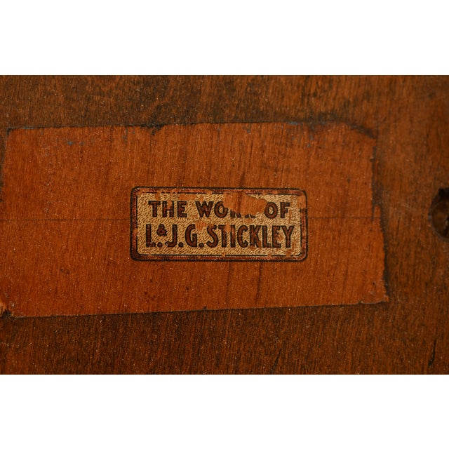 L. & J. G. Stickley Antique Mission Oak Arts & Crafts Extension Dining Table | Newly Refinished For Sale - Image 16 of 17