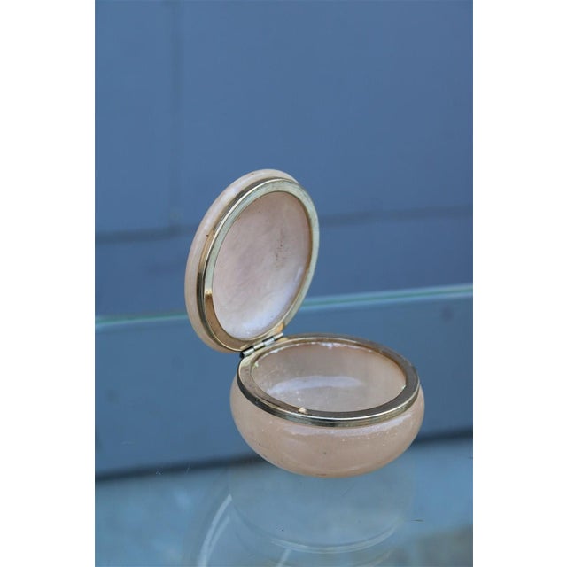 1960s Round Alabaster Jewelry Box, 1960 For Sale - Image 5 of 8