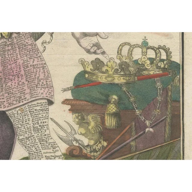 European Monarchies with Heraldry and Imperial Regalia, 1740, Paper For Sale - Image 3 of 9