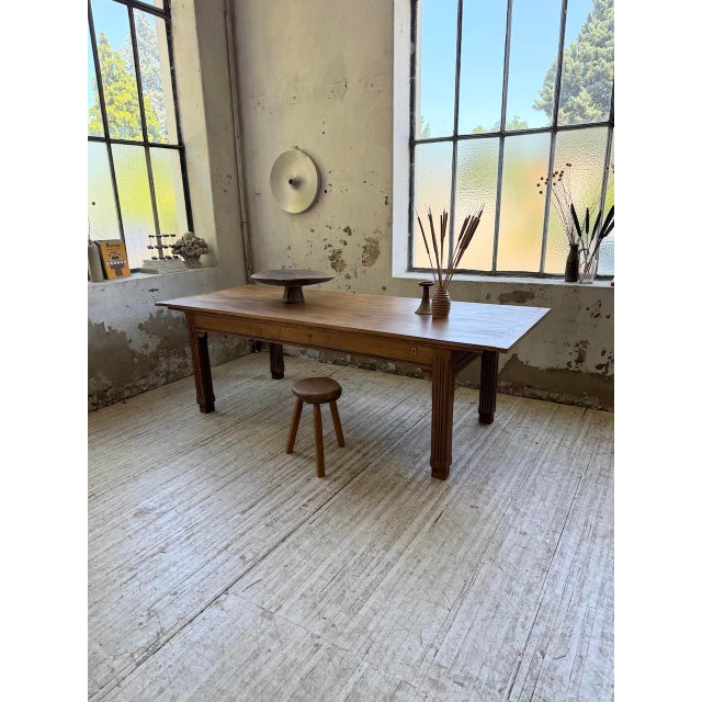 Country Farmhouse Table in Beech and Oak, 1950s For Sale - Image 6 of 18