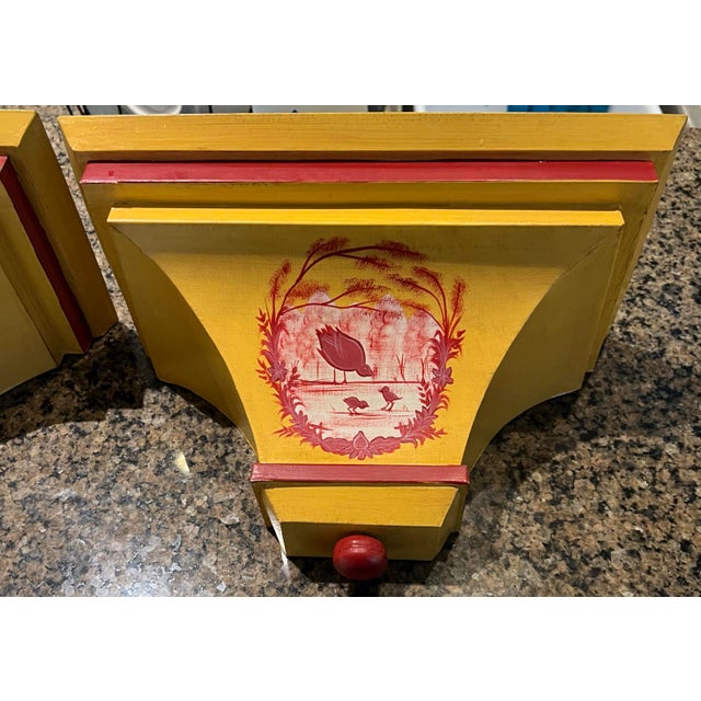 Chinoiserie Vintage Chinoiserie Tole Wall Shelves a Pair For Sale - Image 3 of 8