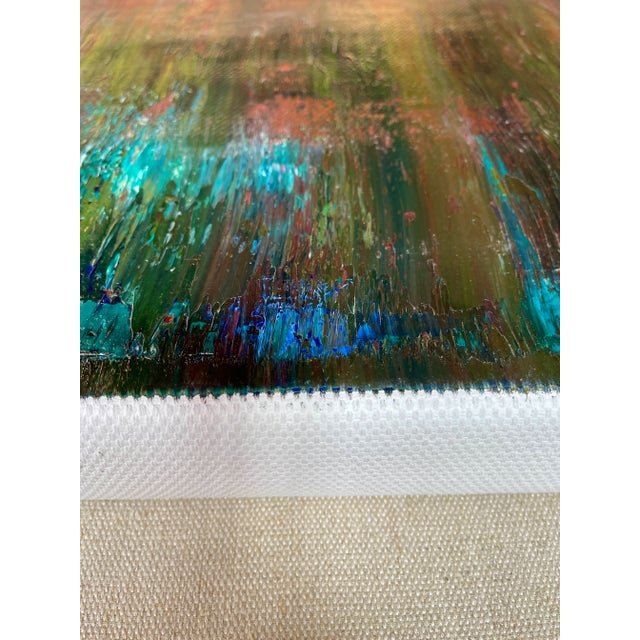 Textile Contemporary Abstract Oil on Linen "Abstract Informal 2023-2104-11" by Robert Niesse For Sale - Image 7 of 8