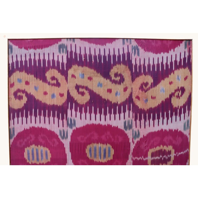Antiqu Uzbek Silk Ikat Wall Hanging, 1920s For Sale - Image 15 of 18
