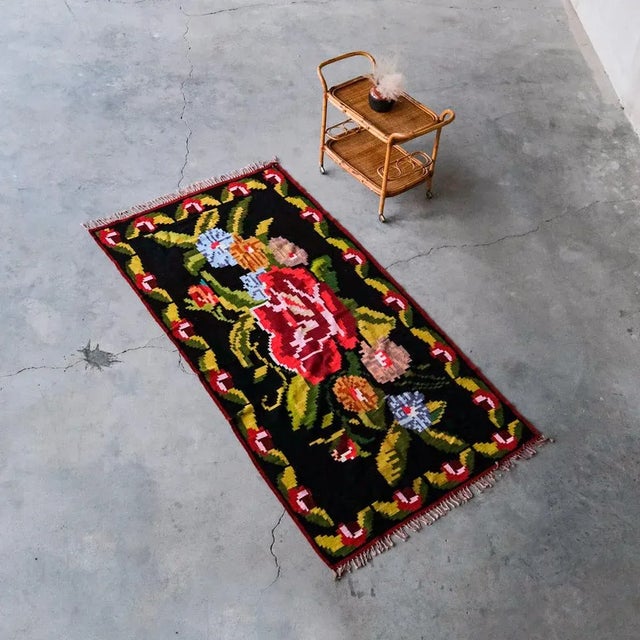 Moldovian carpet from wool. Washed, in very good condition.