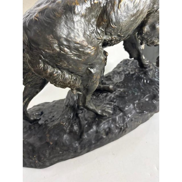 Ceramic French Artist, Dog Sculpture, 19th Century, Terracotta For Sale - Image 7 of 18