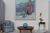 Wood 1980s Monumental Persian Artist Contemporary Art 6 Foot Painting by Milano Khzanjian For Sale - Image 7 of 13