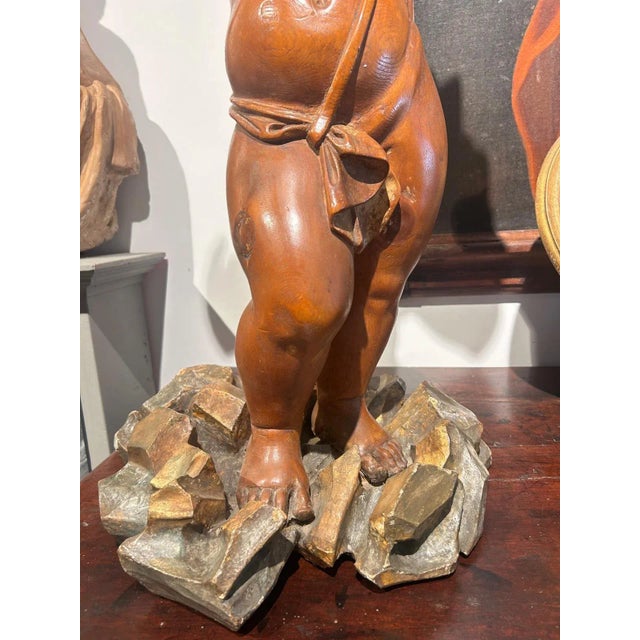 Bacchus Allegory, Early 1700s, Pine Wood Sculpture For Sale - Image 5 of 7