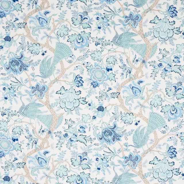Schumacher Aveline Linen Fabric in Seaglass For Sale In Charlotte - Image 6 of 6