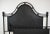 1990s Vintage Wrought Iron Full Panel Headboard Footboard W/Side Railings Matte Black Low Framed (6 Pcs) For Sale - Image 6 of 10