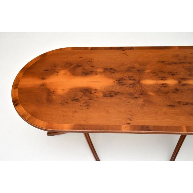 1950s Regency Yew Wood Coffee Table, 1950s For Sale - Image 5 of 8