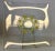 Very rare 1960's vintage square glass serving dish. The multi-color daisy and picket fence pattern has varying shades of...
