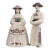 1930’s Weston Ware, California Plantation Couple Vase Pair - Set of 2 For Sale
