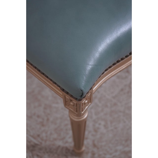 Set of 10 Old Hickory Leather French Style Dining Chairs For Sale - Image 14 of 18