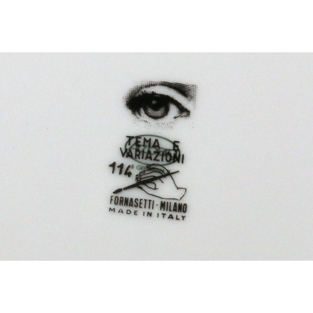 Ceramic Fornasetti Porcelain Themes & Variation Plate, Number 114 For Sale - Image 7 of 10