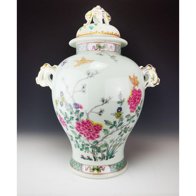 Large Lidded Vase with Openwork Handles Kien Long by Haviland for Puiforcat, Limoges, France, Late 20th Century For Sale - Image 3 of 13