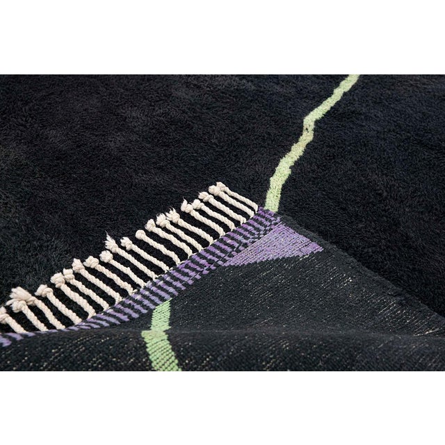 Contemporary Large Hand-Knotted Moroccan Wool Rug by Azele Studio For Sale - Image 3 of 8