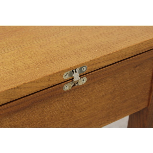 Stickley Mission Oak 3 Drawer Flip Top Sofa Table For Sale - Image 12 of 18