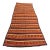 Vintage Distressed Flat Weave Kilim Runner Rug, Earthy Red Orange Geometric Stripes Rug For Sale