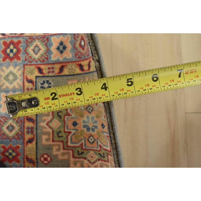 Gray Kazak Runner 2’1” X 5’7” Gray Wool Tribal Hand-Knotted Oriental Rug For Sale - Image 8 of 9