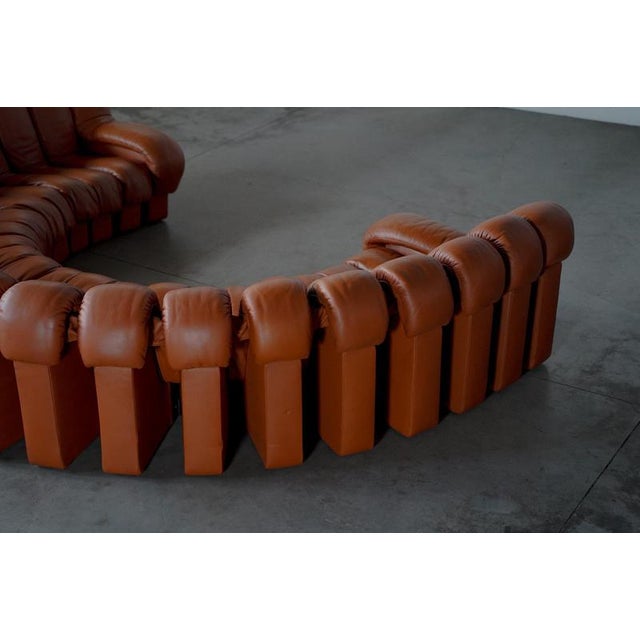 DS-600 Sectional Sofa in Cognac Leather by de Sede, Swiss, 1990s For Sale - Image 14 of 18