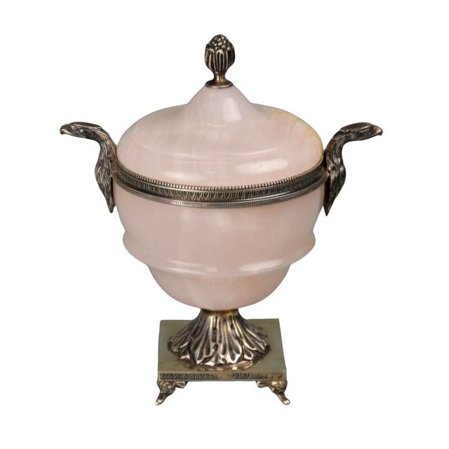 Antique French Silver Onyx Sugar Bowl, 1920s For Sale - Image 11 of 11