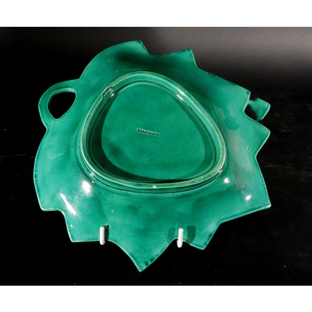 English Pottery Greenware Leaf Dishes, Brameld- A Pair For Sale - Image 4 of 7