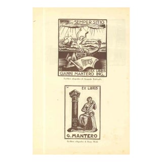 Armando Baldini, Remo Wolf, Woodcut, Early 20th-Century For Sale