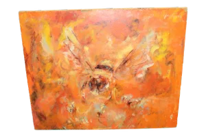 1950s Edmund K. Yaghjian Painting of a Bumblebee