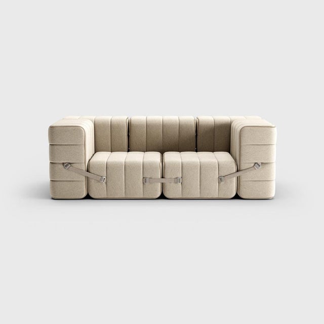 The classic seven. Why not turn a modular sofa into a classic sofa. A really compact, cosy couch with full armrests. And...