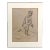 1946 Graphite on Paper, Kneeling Male Nude Figure Study by Artist Harold Haydon For Sale
