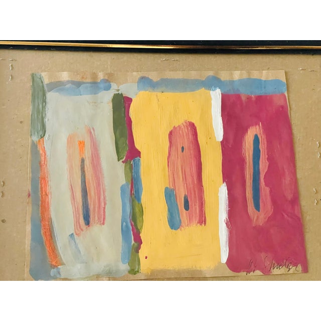 Abstract Mini Mixed Media Painting Signed For Sale - Image 10 of 10