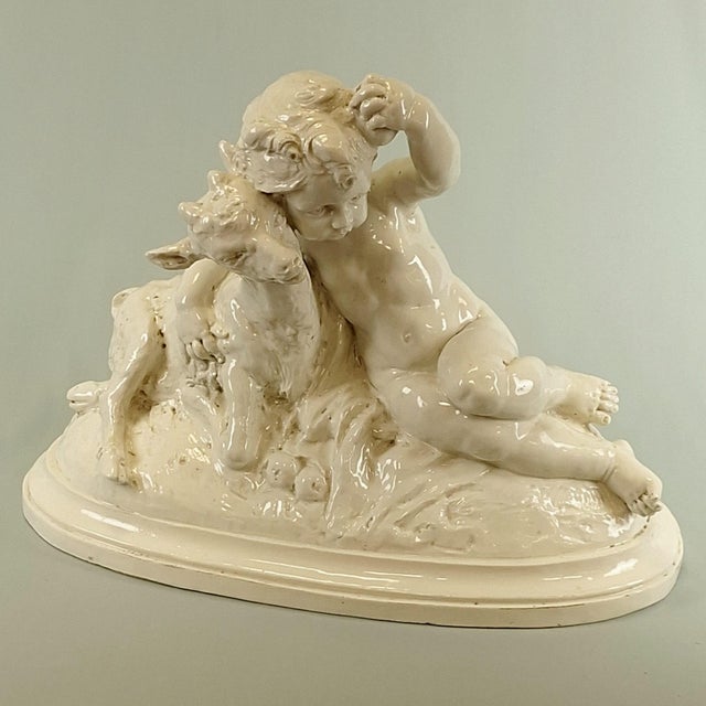 Antique Ceramic Sculpture by Badessi for Capodimonte, 19th Century For Sale - Image 3 of 10
