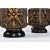 Metal 1970s Large Mid Century Bronze Color Brown Gold and Black Brutalist Lamps - a Pair For Sale - Image 7 of 9