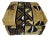 Custom Made Ottoman With Brown/Mustard/Black/White Mud Cloth For Sale
