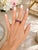 18k White Gold Ruby and Diamond Eternity Band Ring, 5.50 Carats, Size 8 For Sale - Image 10 of 11