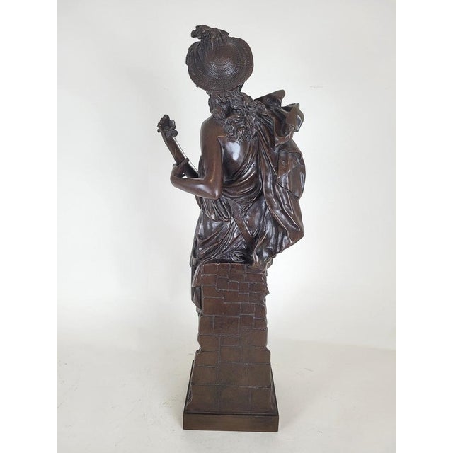 Carrier-Belleuse, Cigale, Large Bronze, 19th Century For Sale - Image 9 of 18
