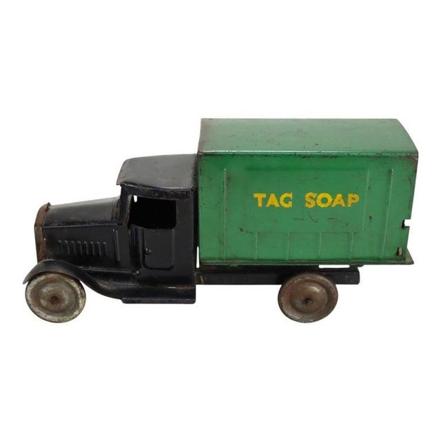 1920s Antique Pressed Steel Werk'sTag Soap Advertising Truck & Soap Bar Cargo C1920 For Sale - Image 5 of 13