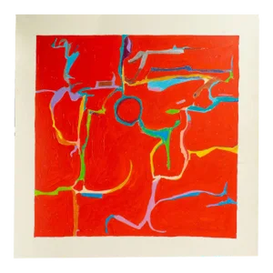 1981 Abstract Mixed Media Painting by Harry Hilson